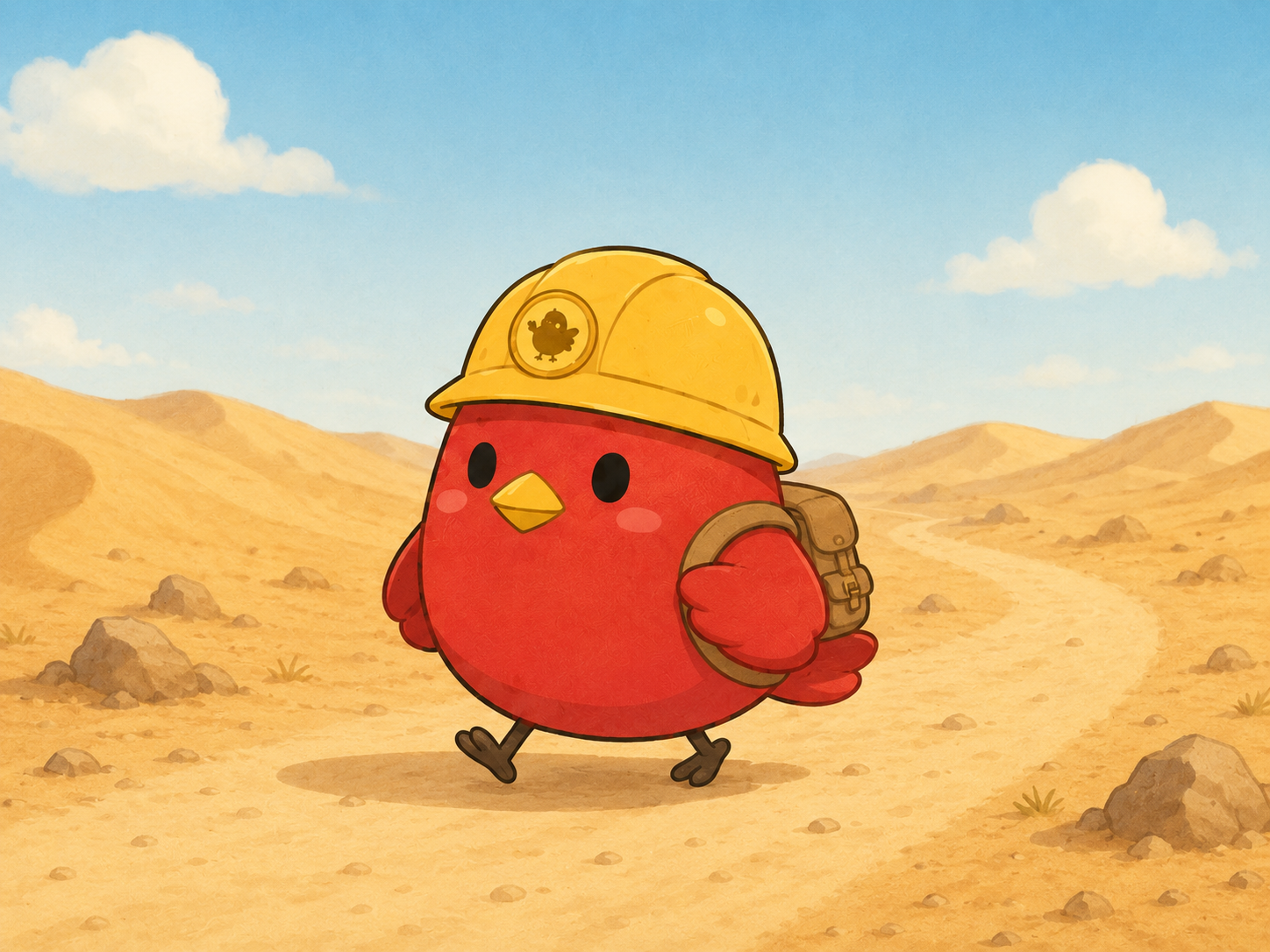 砂漠採集局へ向かう小鳥
